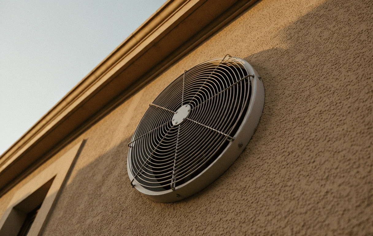 Detalle industrial de ventilación